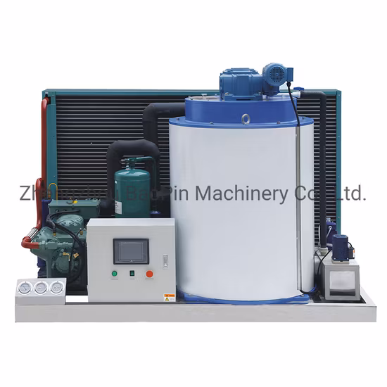 Sea Food Seawater 1 Ton Flake Ice Making Machine for Fishery