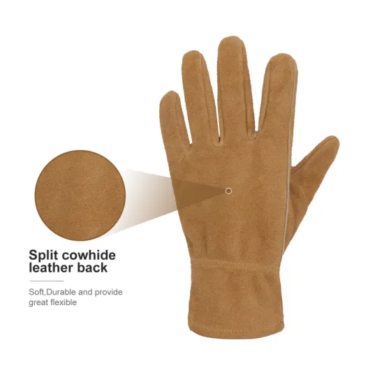 Guantes de cuero de vaca de gamuza Pri Premium para mujer, guantes de seguridad para jardín, herramientas de jardín, guantes de trabajo para niños